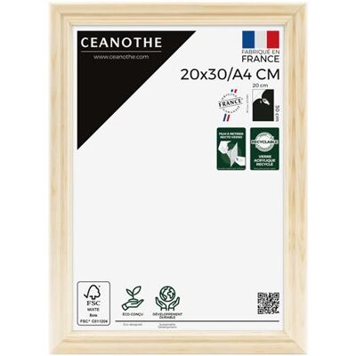 BRIO Cadre photo Circée Authentic naturel 20x30 cm CEANOTHE en bois massif fsc Verre acrylique Incassable - Fabriqué en France Bois brut - Publicité BRIO Cadre photo Circée Authentic naturel 20x30 cm CEANOTHE en bois massif fsc Verre acrylique Incassable - Fabriqué en France Bois brut - Publicité
