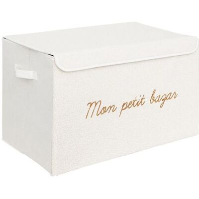 Artgeist Atmosphera for Kids - Coffre de Rangement Enfant "Bouclette" 57cm Blanc Blanc - Publicité Artgeist Atmosphera for Kids - Coffre de Rangement Enfant "Bouclette" 57cm Blanc Blanc - Publicité