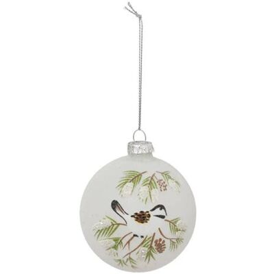Non communiqué Atmosphera Créateur d'intérieur - Boule de Noël en Verre "Oiseau" 8cm Blanc - Publicité Non communiqué Atmosphera Créateur d'intérieur - Boule de Noël en Verre "Oiseau" 8cm Blanc - Publicité