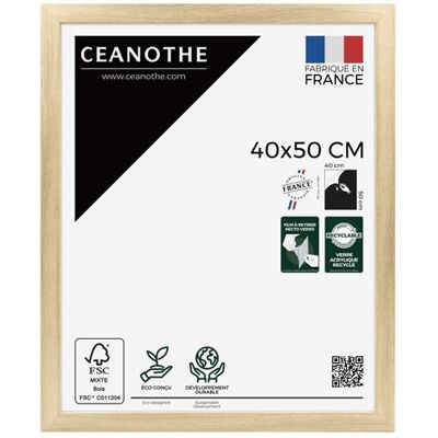 Non communiqué Cadre Photo 40x50 cm CEANOTHE en Bois Brut Convient au A3 de la Collection Design Eternel Verre acrylique Incassable - Fabriqué en France Brut - Publicité Non communiqué Cadre Photo 40x50 cm CEANOTHE en Bois Brut Convient au A3 de la Collection Design Eternel Verre acrylique Incassable - Fabriqué en France Brut - Publicité