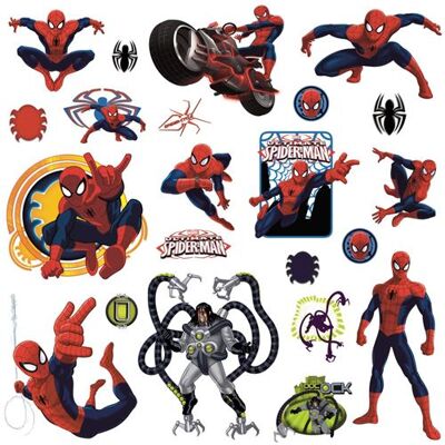 TheDecoFactory Autocollants Repositionnables Spiderman - Colorés - Publicité TheDecoFactory Autocollants Repositionnables Spiderman - Colorés - Publicité