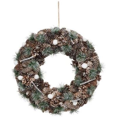 Couronne de Noël 50 cm - Décor en bouleau - Publicité Couronne de Noël 50 cm - Décor en bouleau - Publicité