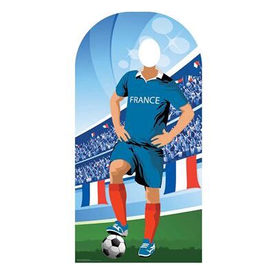 Générique STAR CUTOUTS Figurine en carton passe tête Equipe de France Coupe du monde de football Haut 190 cm Bleu - Publicité Générique STAR CUTOUTS Figurine en carton passe tête Equipe de France Coupe du monde de football Haut 190 cm Bleu - Publicité