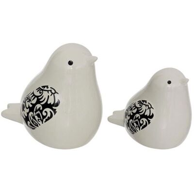 Non communiqué Atmosphera Créateur d'intérieur - Lot de 2 Statuettes Oiseaux "Lumia" 11cm Blanc Blanc - Publicité Non communiqué Atmosphera Créateur d'intérieur - Lot de 2 Statuettes Oiseaux "Lumia" 11cm Blanc Blanc - Publicité