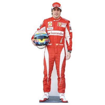 Générique STAR CUTOUTS Figurine en carton Fernando Alonso avec combinaison rouge et casque de pilote -Haut 169cm Multicolors - Publicité Générique STAR CUTOUTS Figurine en carton Fernando Alonso avec combinaison rouge et casque de pilote -Haut 169cm Multicolors - Publicité