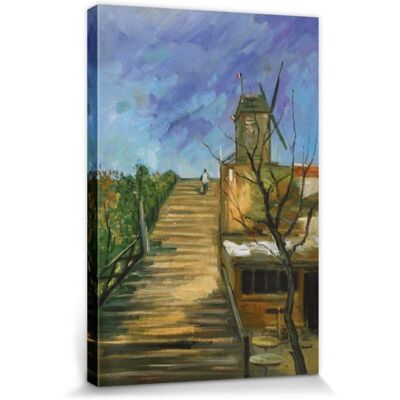 1art1 Vincent Van Gogh Poster Reproduction Sur Toile, Tendue Sur Châssis - Moulin À Vent À Montmartre, 1886 (30x20 cm) - Publicité 1art1 Vincent Van Gogh Poster Reproduction Sur Toile, Tendue Sur Châssis - Moulin À Vent À Montmartre, 1886 (30x20 cm) - Publicité