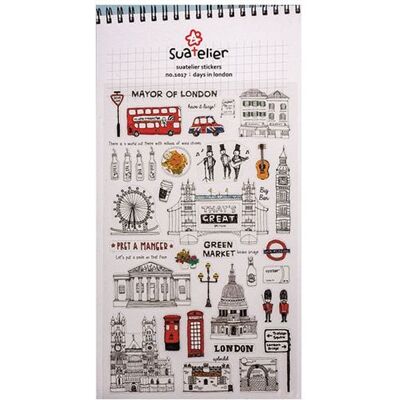 Rayher Stickers vintage London Multicolore - Publicité Rayher Stickers vintage London Multicolore - Publicité