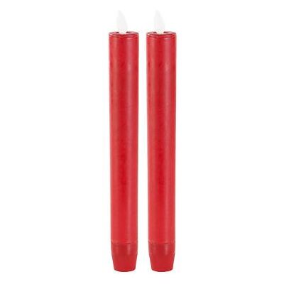 Britesta : 2 chandelles à LED avec flamme vacillante et télécommande - Rouge Rouge - Publicité Britesta : 2 chandelles à LED avec flamme vacillante et télécommande - Rouge Rouge - Publicité