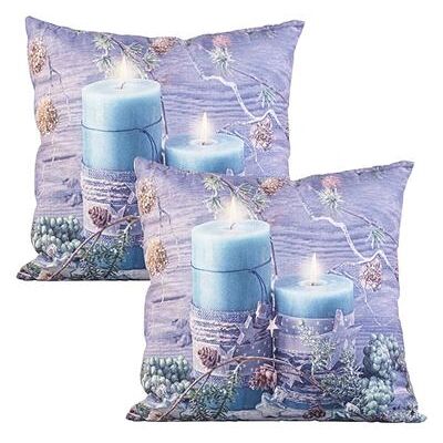 Non communiqué Infactory : 2 coussins LED à motif Bougies - Publicité Non communiqué Infactory : 2 coussins LED à motif Bougies - Publicité