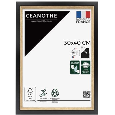 Non communiqué Cadre photo Actual bois noir 30x40 cm CEANOTHE en résine recyclée Verre acrylique Incassable - Fabriqué en France Bois - Publicité Non communiqué Cadre photo Actual bois noir 30x40 cm CEANOTHE en résine recyclée Verre acrylique Incassable - Fabriqué en France Bois - Publicité