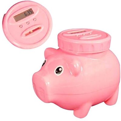 TotalCadeau Tirelire en forme de cochon à avec compte-pièces compteur Multi - Publicité TotalCadeau Tirelire en forme de cochon à avec compte-pièces compteur Multi - Publicité