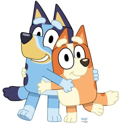 Iconicgreats - Bluey And Bingo Carton - Standee - Publicité Iconicgreats - Bluey And Bingo Carton - Standee - Publicité
