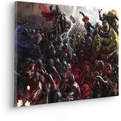 Komar - Marvel Avengers War Toile 60x40cm - Art mural - Publicité Komar - Marvel Avengers War Toile 60x40cm - Art mural - Publicité
