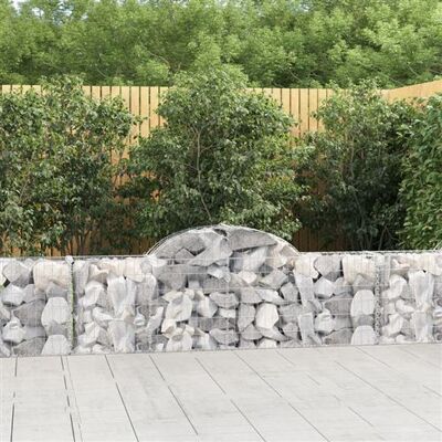 vidaXL Panier de Gabion à Arc - Argent - 200x30x60/80 cm - Panier de Gabion - Publicité vidaXL Panier de Gabion à Arc - Argent - 200x30x60/80 cm - Panier de Gabion - Publicité