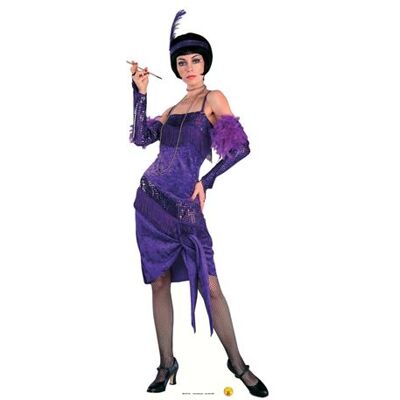 Générique STAR CUTOUTS Figurine en carton vintage femme années 30 robe violette et porte cigarette 170 cm Multicolors - Publicité Générique STAR CUTOUTS Figurine en carton vintage femme années 30 robe violette et porte cigarette 170 cm Multicolors - Publicité