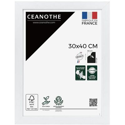 Générique Cadre photo Karma blanc 30x40 cm CEANOTHE en bois reconstitué fsc Verre acrylique Incassable - Fabriqué en France Blanc - Publicité Générique Cadre photo Karma blanc 30x40 cm CEANOTHE en bois reconstitué fsc Verre acrylique Incassable - Fabriqué en France Blanc - Publicité