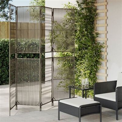 Non communiqué vidaXL Kamerscherm 4 panelen poly rattan grijs365394 Gris - Publicité Non communiqué vidaXL Kamerscherm 4 panelen poly rattan grijs365394 Gris - Publicité