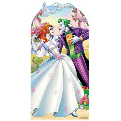 Générique STAR CUTOUTS Figurine en carton passe-tete Mariage Harley Quinn et le Joker DC Comics Hauteur 194 CM Blanc - Publicité Générique STAR CUTOUTS Figurine en carton passe-tete Mariage Harley Quinn et le Joker DC Comics Hauteur 194 CM Blanc - Publicité