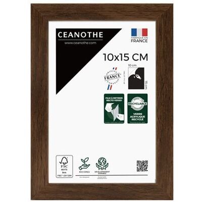 Non communiqué Cadre photo Wild ébène 10x15 cm CEANOTHE en résine recyclée Verre acrylique Incassable - Fabriqué en France Brun - Publicité Non communiqué Cadre photo Wild ébène 10x15 cm CEANOTHE en résine recyclée Verre acrylique Incassable - Fabriqué en France Brun - Publicité