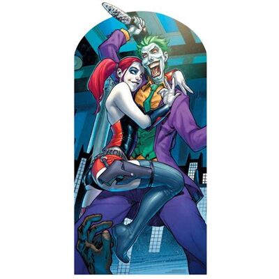 Générique STAR CUTOUTS Figurine en carton passe-tete Harley Quinn et le Joker armé DC Comics Hauteur 192 CM Multicolors - Publicité Générique STAR CUTOUTS Figurine en carton passe-tete Harley Quinn et le Joker armé DC Comics Hauteur 192 CM Multicolors - Publicité