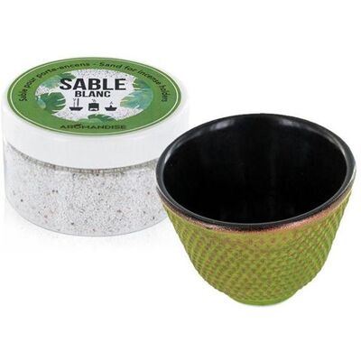 Aromandise Bol en fonte verte pour encens - Porte-encens - Publicité Aromandise Bol en fonte verte pour encens - Porte-encens - Publicité