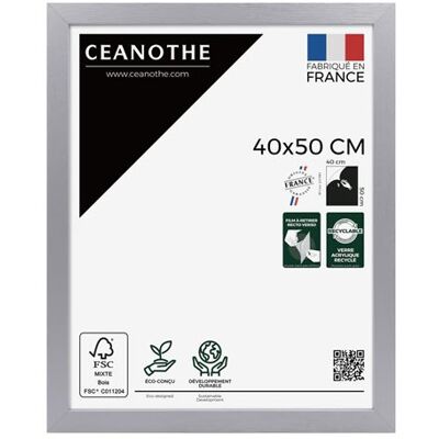 Générique Cadre photo Karma gris 40x50 cm CEANOTHE en bois reconstitué fsc Verre acrylique Incassable - Fabriqué en France Gris - Publicité Générique Cadre photo Karma gris 40x50 cm CEANOTHE en bois reconstitué fsc Verre acrylique Incassable - Fabriqué en France Gris - Publicité