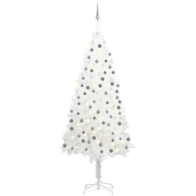 sapin de Noël blanc pré-éclairé vidaXL - Sapin de Noël - Publicité sapin de Noël blanc pré-éclairé vidaXL - Sapin de Noël - Publicité