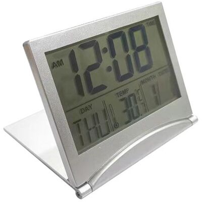 Générique Station Météo Lcd Digital Date Folding Bureau Température Réveil Voyage Argent PL904 Argent - Publicité Générique Station Météo Lcd Digital Date Folding Bureau Température Réveil Voyage Argent PL904 Argent - Publicité