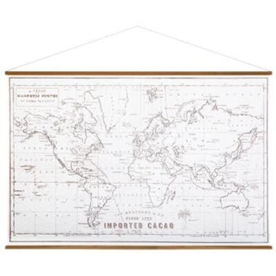 Non communiqué Atmosphera Créateur d'intérieur - Toile à Suspendre "Carte du Monde" 110cm Blanc - Publicité Non communiqué Atmosphera Créateur d'intérieur - Toile à Suspendre "Carte du Monde" 110cm Blanc - Publicité