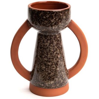 Amadeus - Loft Tribal Echo - Marron - 18.5 cm - Vase - Publicité Amadeus - Loft Tribal Echo - Marron - 18.5 cm - Vase - Publicité