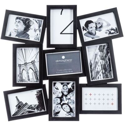 Atmosphera - Pêle-mêle 9 Photos Evy - 48 x 46 cm - Noir - CALI Noir - Publicité Atmosphera - Pêle-mêle 9 Photos Evy - 48 x 46 cm - Noir - CALI Noir - Publicité