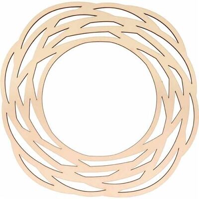 Non communiqué Couronne murale en bois - 32 x 0,5 cm Beige - Publicité Non communiqué Couronne murale en bois - 32 x 0,5 cm Beige - Publicité