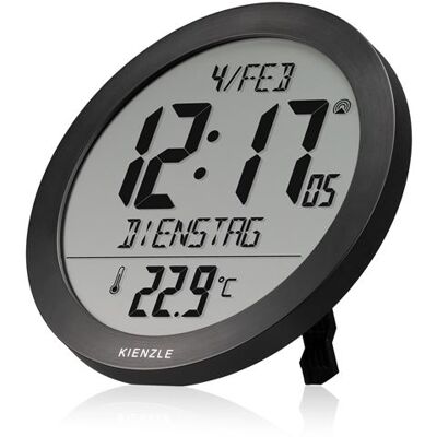 Non communiqué Horloge murale radio-pilotée KIENZLE avec température intérieure noir schwarz - Publicité Non communiqué Horloge murale radio-pilotée KIENZLE avec température intérieure noir schwarz - Publicité