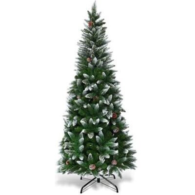 Non communiqué Arbre de Noël Artificiel 180CM Aiguilles en PVC avec Neige,630 Branches Support Métallique pour Maison, Bureau,Magasins Vert - Publicité Non communiqué Arbre de Noël Artificiel 180CM Aiguilles en PVC avec Neige,630 Branches Support Métallique pour Maison, Bureau,Magasins Vert - Publicité