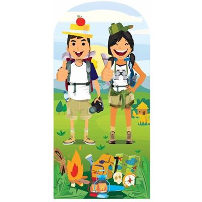 Générique STAR CUTOUTS Figurine en carton passe tête couple en Randonnée 186 cm Multicolors - Publicité Générique STAR CUTOUTS Figurine en carton passe tête couple en Randonnée 186 cm Multicolors - Publicité