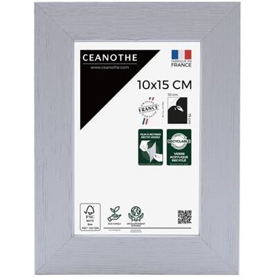 Générique Cadre photo Karma gris 10x15 cm CEANOTHE en bois reconstitué fsc Verre acrylique Incassable - Fabriqué en France Gris - Publicité Générique Cadre photo Karma gris 10x15 cm CEANOTHE en bois reconstitué fsc Verre acrylique Incassable - Fabriqué en France Gris - Publicité