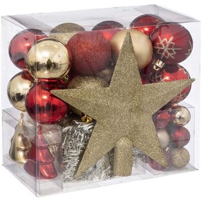 AC-Déco Kit Boules de Noël 44 pièces champagne et rouge Multicolore - Publicité AC-Déco Kit Boules de Noël 44 pièces champagne et rouge Multicolore - Publicité