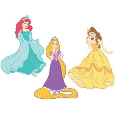 ROOMMATES 3 Stickers Relief Mousse Princesses Disney 25 cm Multicolors - Publicité ROOMMATES 3 Stickers Relief Mousse Princesses Disney 25 cm Multicolors - Publicité