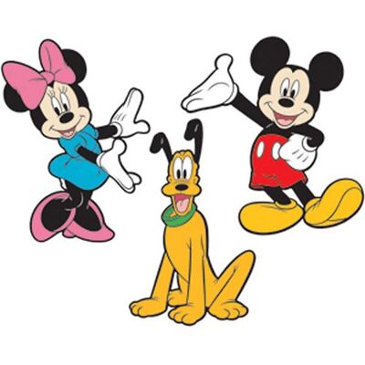 ROOMMATES 3 Stickers Mickey Mouse & Minnie & Pluto 3D Relief Mousse Multicolors - Publicité ROOMMATES 3 Stickers Mickey Mouse & Minnie & Pluto 3D Relief Mousse Multicolors - Publicité