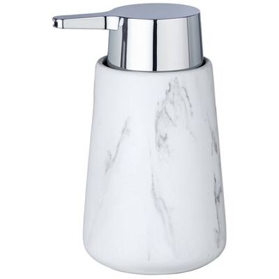 Wenko - Distributeur de savon effet marbre Adrada - Blanc - Adrada Blanc - Publicité Wenko - Distributeur de savon effet marbre Adrada - Blanc - Adrada Blanc - Publicité