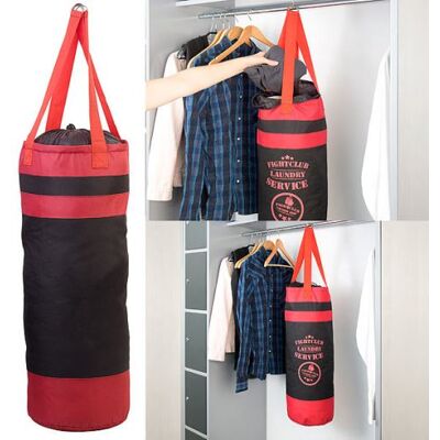Infactory Sac à linge design sac de frappe avec cordon de serrage et anneaux de suspension - Publicité Infactory Sac à linge design sac de frappe avec cordon de serrage et anneaux de suspension - Publicité