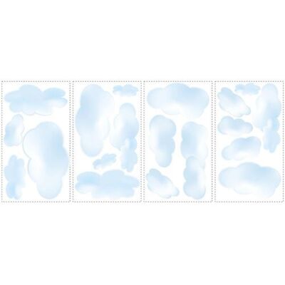 RoomMates stickers muraux nuages vinyle 19 pièces bleu Multicolore - Publicité RoomMates stickers muraux nuages vinyle 19 pièces bleu Multicolore - Publicité