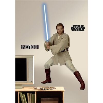 ROOMMATES Stickers Géant Obi Wan Kenobi (Ewan Mcgregor) Star Wars Multicolors - Publicité ROOMMATES Stickers Géant Obi Wan Kenobi (Ewan Mcgregor) Star Wars Multicolors - Publicité
