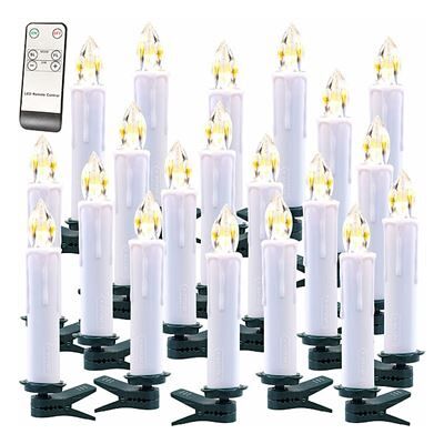 Lunartec - Xms-35.R - 20 LED - Blanc - LED Candle - Publicité Lunartec - Xms-35.R - 20 LED - Blanc - LED Candle - Publicité