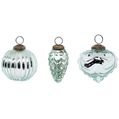 Non communiqué Atmosphera Créateur d'intérieur - Lot de 3 Boules de Noël "Formes" 8cm Vert Vert - Publicité Non communiqué Atmosphera Créateur d'intérieur - Lot de 3 Boules de Noël "Formes" 8cm Vert Vert - Publicité