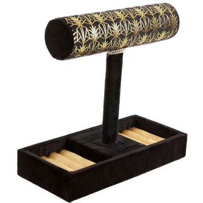 The Home Deco Factory - Porte-bijoux velours Art Déco - 23 x H. 23,5 cm - Noir et doré Noir - Publicité The Home Deco Factory - Porte-bijoux velours Art Déco - 23 x H. 23,5 cm - Noir et doré Noir - Publicité