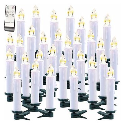Lunartec - Xms-35.R - Blanc - 30 - LED Candles - Publicité Lunartec - Xms-35.R - Blanc - 30 - LED Candles - Publicité