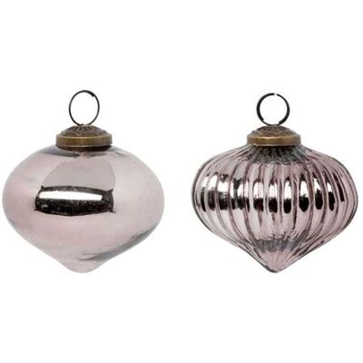 Non communiqué Atmosphera Créateur d'intérieur - Lot de 2 Boules de Noël en Verre "Goutte" 8cm Marron Marron - Publicité Non communiqué Atmosphera Créateur d'intérieur - Lot de 2 Boules de Noël en Verre "Goutte" 8cm Marron Marron - Publicité