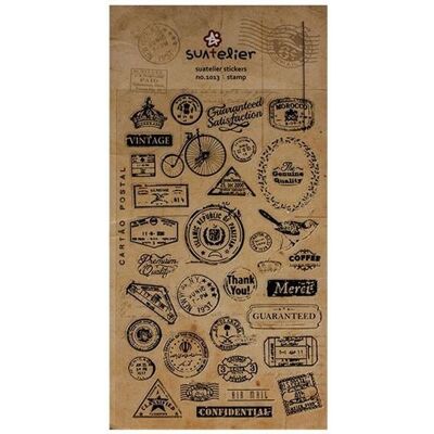 Rayher Stickers vintage Stamp Multicolore - Publicité Rayher Stickers vintage Stamp Multicolore - Publicité