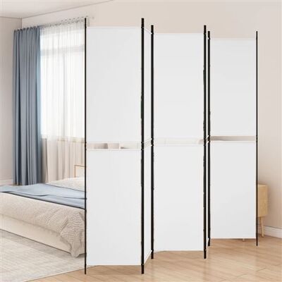 vidaXL Paravent 5 Panneaux Blanc 250x220cm - Publicité vidaXL Paravent 5 Panneaux Blanc 250x220cm - Publicité